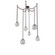 Gem Round Chain 6pc Swag Multi-Pendant (1289|SNB0039-06-FB-S-CH2-L3)