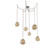 Gem Round Chain 6pc Swag Multi-Pendant (1289|SNB0039-06-BS-B-CH3-L1)