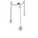 Gem Round Chain 3pc Swag Multi-Pendant (1289|SNB0039-03-FB-S-CH2-L3)