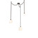 Gem Round Chain 3pc Swag Multi-Pendant (1289|SNB0039-03-FB-A-CH1-L3)
