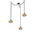 Coppa Round 3pc Swag Multi-Pendant Chain (1289|SNB0036-03-MB-OB-CH1-E2)