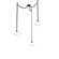 Coppa Round 3pc Swag Multi-Pendant Chain (1289|SNB0036-03-MB-OA-CH2-E2)