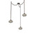 Coppa Round 3pc Swag Multi-Pendant Chain (1289|SNB0036-03-FB-OS-CH3-E2)