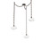 Coppa Round 3pc Swag Multi-Pendant Chain (1289|SNB0036-03-FB-OC-CH3-E2)