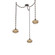 Coppa Round 3pc Swag Multi-Pendant Chain (1289|SNB0036-03-FB-OB-CH3-E2)