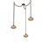 Coppa Round 3pc Swag Multi-Pendant Chain (1289|SNB0036-03-FB-OB-CH2-E2)