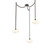 Coppa Round 3pc Swag Multi-Pendant Chain (1289|SNB0036-03-FB-OA-CH2-E2)