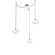 Coppa Round 3pc Swag Multi-Pendant Chain (1289|SNB0036-03-BS-OC-CH3-E2)