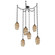 Ellisse Round 6pc Swag Multi-Pendant Chain (1289|SNB0035-06-MB-OB-CH3-E2)