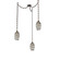 Ellisse Round 3pc Swag Multi-Pendant Chain (1289|SNB0035-03-FB-OS-CH3-E2)