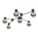 Hub & Spoke - Cabochon - Linear - 6pc (1289|SMB0093-HL-GP-S-L1-BS)
