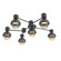 Hub & Spoke - Cabochon - Round - 6pc (1289|SMB0093-H6-MB-A-L3-GP)