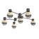 Hub & Spoke - Cabochon - Round - 6pc (1289|SMB0093-H6-GP-S-L3-TR)