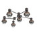Hub & Spoke - Cabochon - Round - 6pc (1289|SMB0093-H6-GP-S-L3-BB)