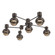 Hub & Spoke - Cabochon - Round - 6pc (1289|SMB0093-H6-FB-B-L3-MS)