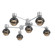Hub & Spoke - Cabochon - Round - 6pc (1289|SMB0093-H6-CS-B-L3-MB)