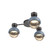 Hub & Spoke - Cabochon - 3pc (1289|SMB0093-H3-GP-A-L1-BU)