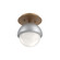 Single Glass Sconce & Flush Mount - Cabochon (1289|SMB0093-01-NB-WL-L3-CS)
