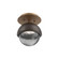 Single Glass Sconce & Flush Mount - Cabochon (1289|SMB0093-01-NB-S-L1-FB)