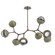 Cabochon Linear Suspension Light Billiard Light Burnished Bronze (1289|PLB0093-BB-BB-S-001-L3-GE)
