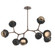 Cabochon Linear Suspension Light Billiard Light Burnished Bronze (1289|PLB0093-BB-BB-B-001-L3-BM)