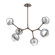 Cabochon Linear Suspension Light Billiard Light Burnished Bronze (1289|PLB0093-BA-BB-C-001-L3-CS)