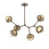 Cabochon Linear Suspension Light Billiard Light Burnished Bronze (1289|PLB0093-BA-BB-A-001-L3-GB)