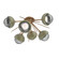 Cabochon Semi Flush Mount Novel Brass (1289|CLB0093-02-NB-S-L3-GE)