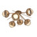 Cabochon Semi Flush Mount Novel Brass (1289|CLB0093-02-NB-A-L3-MS)