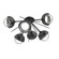 Cabochon Semi Flush Mount Matte Black (1289|CLB0093-02-MB-C-L3-MS)