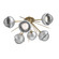 Cabochon Semi Flush Mount Gilded Brass (1289|CLB0093-02-GB-S-L3-CS)