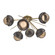 Cabochon Semi Flush Mount Gilded Brass (1289|CLB0093-02-GB-B-L1-GP)
