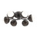 Cabochon Flush Mount - 6pc (1289|CLB0093-01-GP-WL-L3-FB)