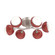 Cabochon Flush Mount - 6pc (1289|CLB0093-01-BS-WL-L3-RE)