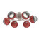 Cabochon Flush Mount - 6pc (1289|CLB0093-01-BS-S-L3-RE)
