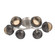 Cabochon Flush Mount - 6pc (1289|CLB0093-01-BS-B-L3-GP)