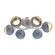 Cabochon Flush Mount - 6pc (1289|CLB0093-01-BS-A-L3-BU)