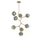 Cabochon Chandelier Large Pendant Gilded Brass (1289|CHB0093-VB-GB-S-001-L3-GE)