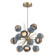 Cabochon Chandelier Large Pendant Gilded Brass (1289|CHB0093-0A-GB-B-001-L3-BU)