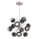 Cabochon Chandelier Large Pendant Beige Silver (1289|CHB0093-0A-BS-S-001-L3-MB)