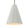 Tall Fluted 1-Light Pendant (254|CER-6607-MAT-ABRS-BKCD-LED1-700)