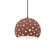 Perforated Medium Globe 1-Light Pendant (254|CER-6583-CLAY-MBLK-BKCD)