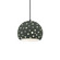Small Globe 1-Light Pendant (254|CER-6580-PWGN-MBLK-BKCD)