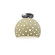 Perforated Medium Globe Semi-Flush (254|CER-6359-VAN-NCKL)
