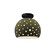 Perforated Medium Globe Semi-Flush (254|CER-6359-MGRN-MBLK)