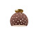 Perforated Medium Globe Semi-Flush (254|CER-6359-CLAY-BRSS)