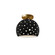 Perforated Small Globe Semi-Flush (254|CER-6357-BLK-BRSS)