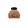Perforated Small Globe Semi-Flush (254|CER-6357-ADOB-MBLK)