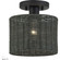 1 Light Black Small Semi-Flush (108|60116-04)