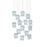 Polpo Blue 15-Light Round Multi-Drop Pendant (92|9000-1414)